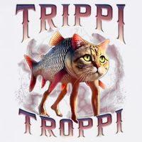  Trippi Troppi - Italian Brainrot Meme Cat Garment-Dyed Sweatshirt