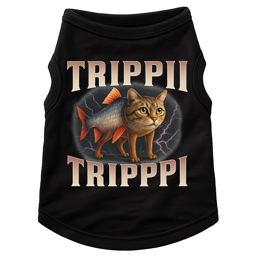  Trippi Troppi - Italian Brainrot Meme Cat Doggie Tank