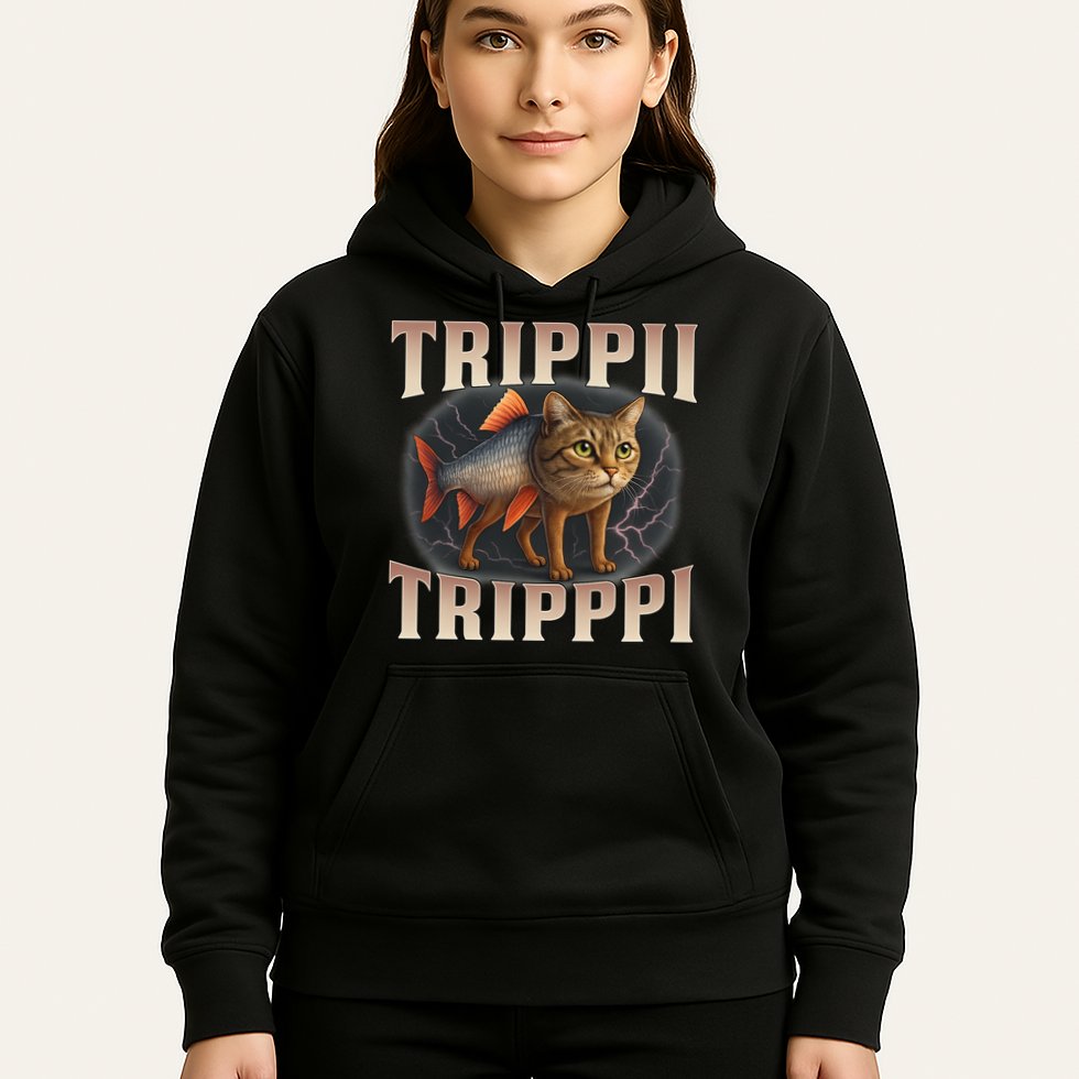  Trippi Troppi - Italian Brainrot Meme Cat Hoodie