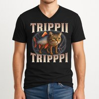  Trippi Troppi - Italian Brainrot Meme Cat V-Neck T-Shirt