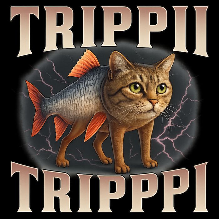  Trippi Troppi - Italian Brainrot Meme Cat 7-Panel Snapback Hat