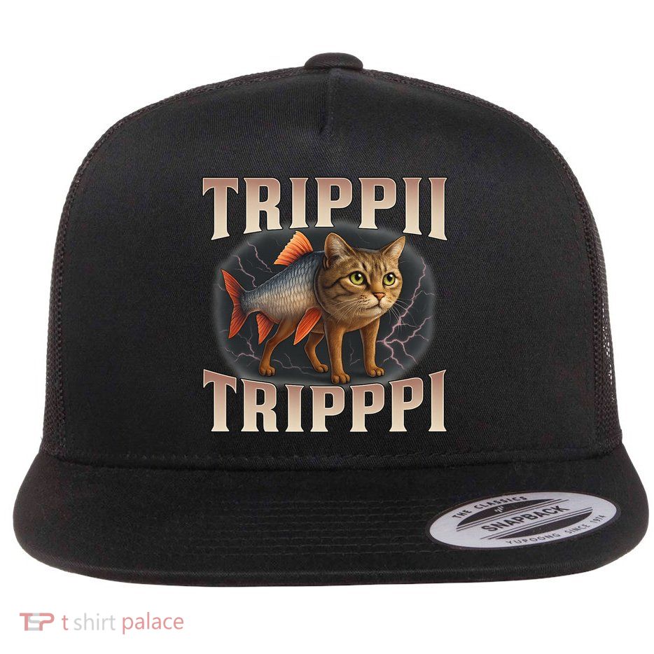  Trippi Troppi - Italian Brainrot Meme Cat Flatbill Hat