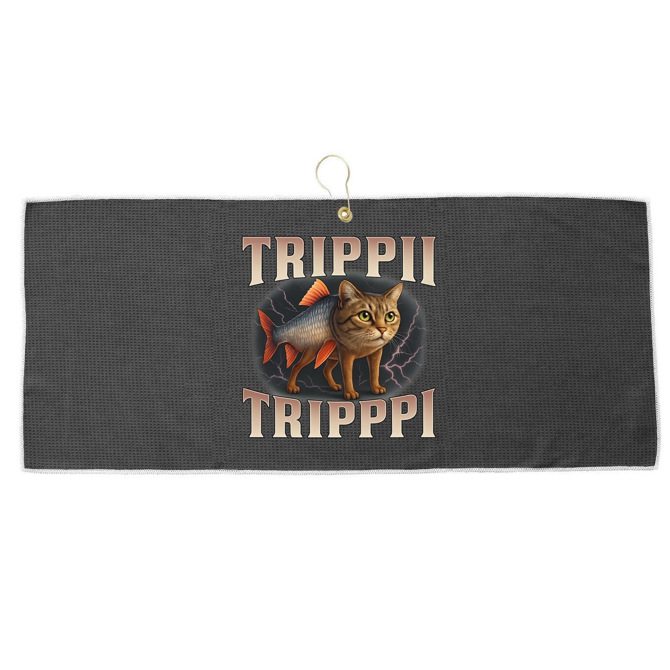  Trippi Troppi - Italian Brainrot Meme Cat Large Microfiber Waffle Golf Towel