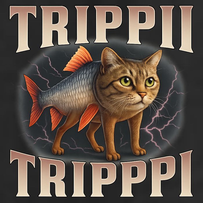  Trippi Troppi - Italian Brainrot Meme Cat Large Microfiber Waffle Golf Towel