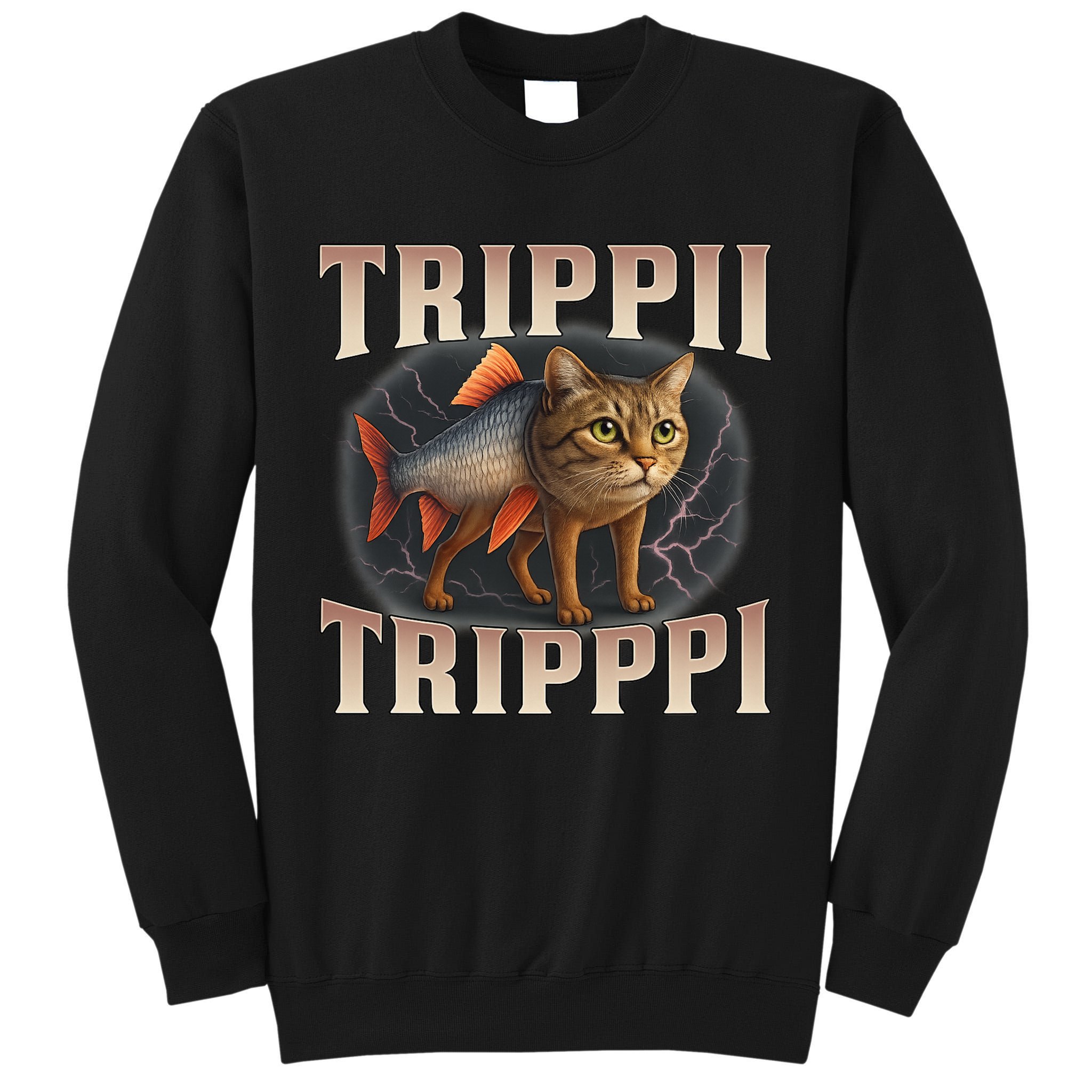  Trippi Troppi - Italian Brainrot Meme Cat Tall Sweatshirt