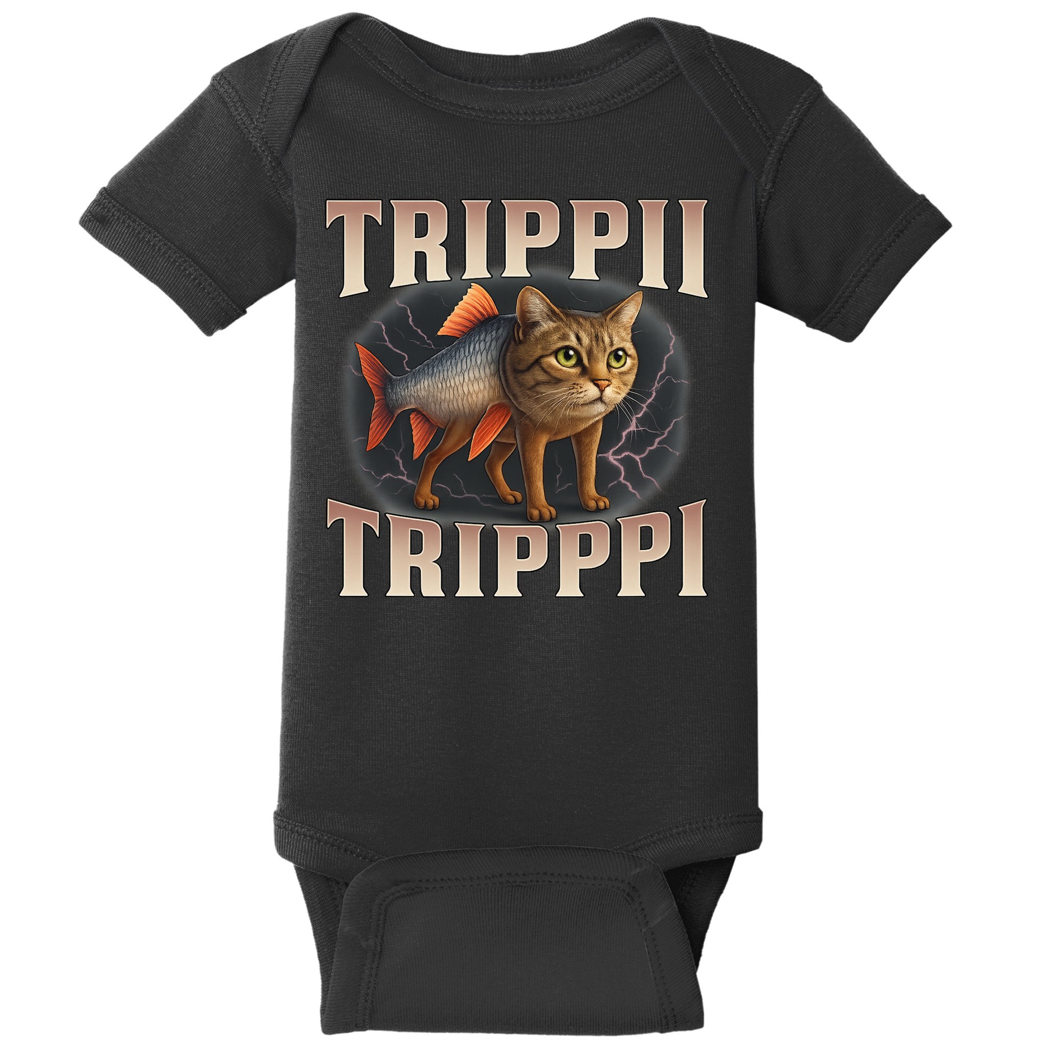  Trippi Troppi - Italian Brainrot Meme Cat Baby Bodysuit