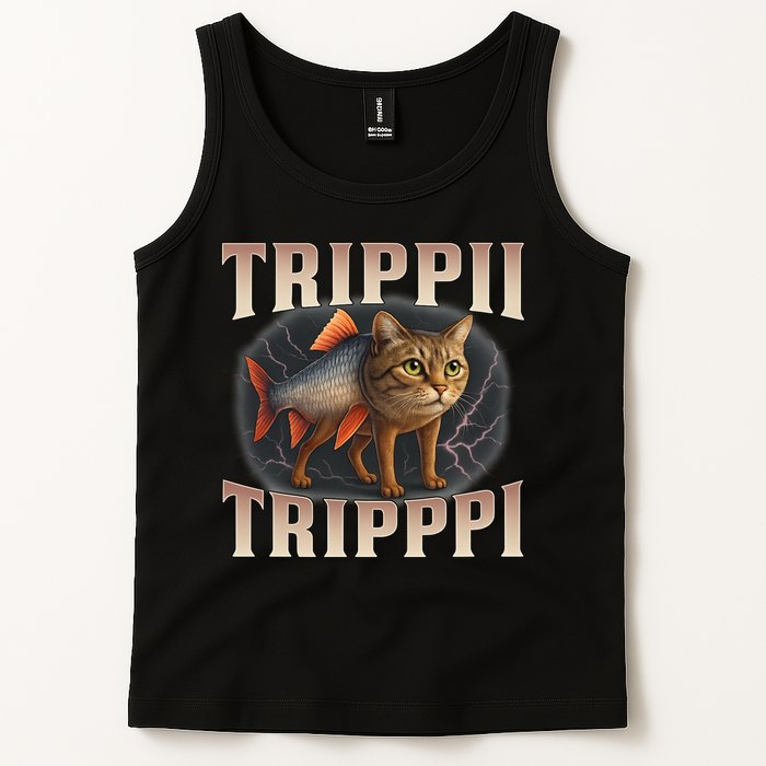  Trippi Troppi - Italian Brainrot Meme Cat Tank Top