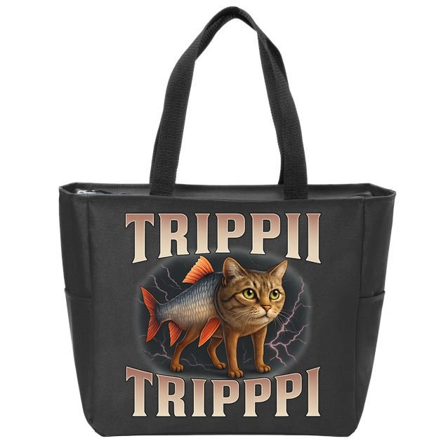 Trippi Troppi - Italian Brainrot Meme Cat Zip Tote Bag