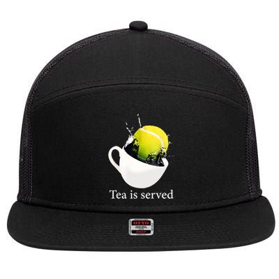 Tennis Tea Is Served 7 Panel Mesh Trucker Snapback Hat