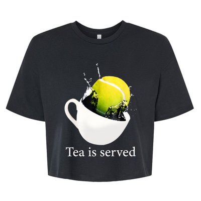 Tennis Tea Is Served Bella+Canvas Jersey Crop Tee