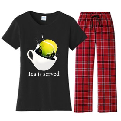 Tennis Tea Is Served Women's Flannel Pajama Set