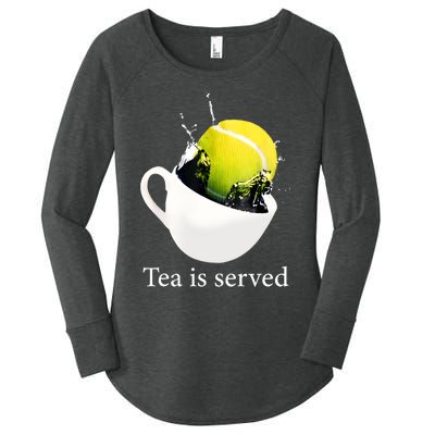 Tennis Tea Is Served Women's Perfect Tri Tunic Long Sleeve Shirt