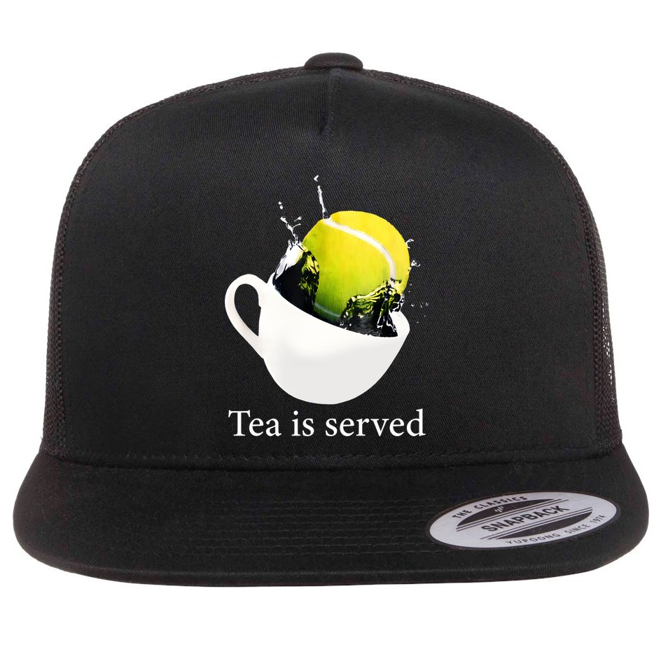 Tennis Tea Is Served Flat Bill Trucker Hat
