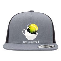 Tennis Tea Is Served Flat Bill Trucker Hat