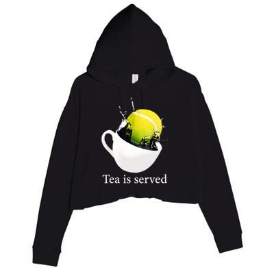 Tennis Tea Is Served Crop Fleece Hoodie