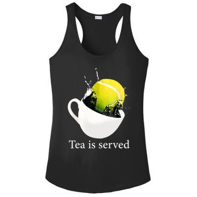 Tennis Tea Is Served Ladies PosiCharge Competitor Racerback Tank