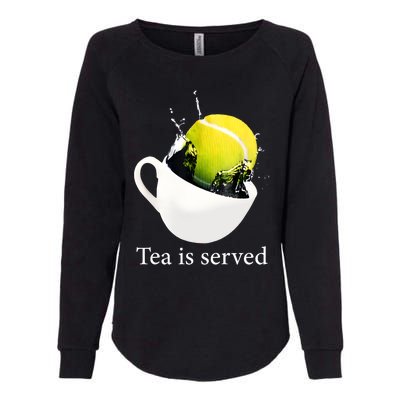 Tennis Tea Is Served Womens California Wash Sweatshirt