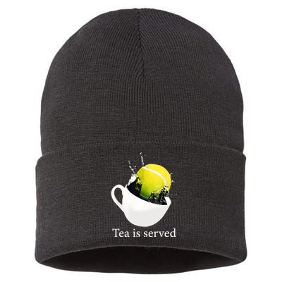 Tennis Tea Is Served Sustainable Knit Beanie