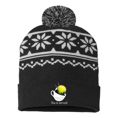 Tennis Tea Is Served USA-Made Snowflake Beanie