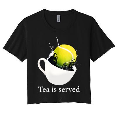 Tennis Tea Is Served Women's Crop Top Tee