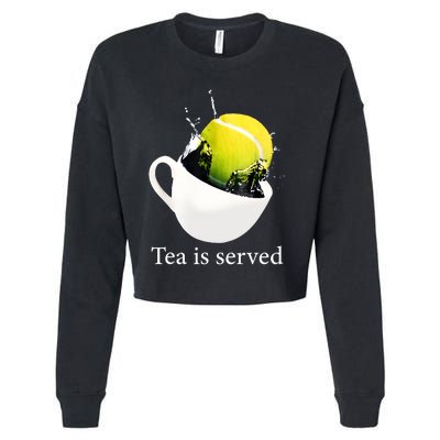 Tennis Tea Is Served Cropped Pullover Crew