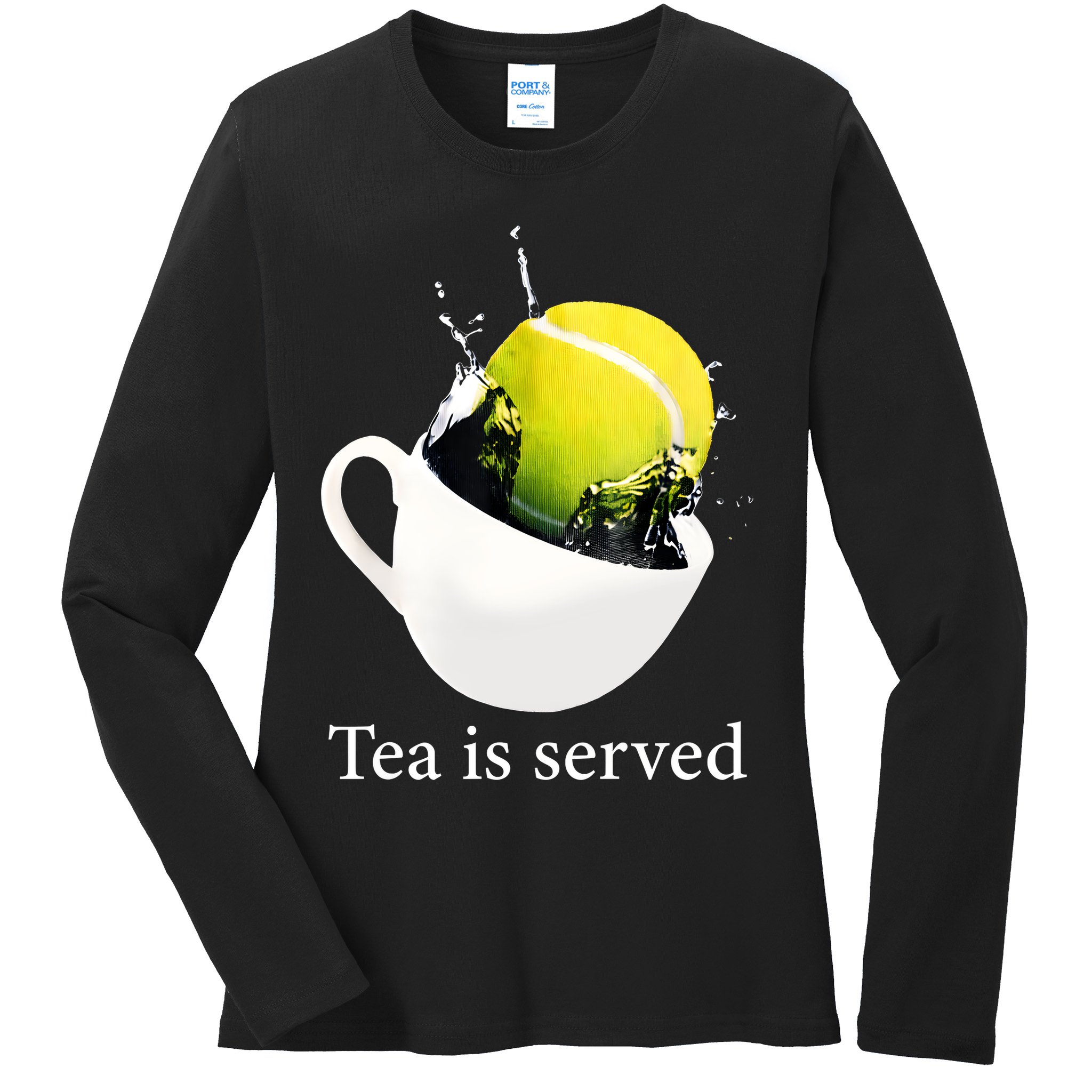 Tennis Tea Is Served Ladies Long Sleeve Shirt
