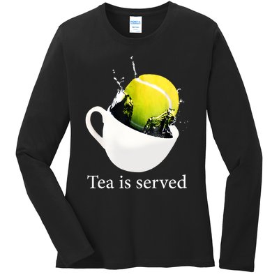 Tennis Tea Is Served Ladies Long Sleeve Shirt