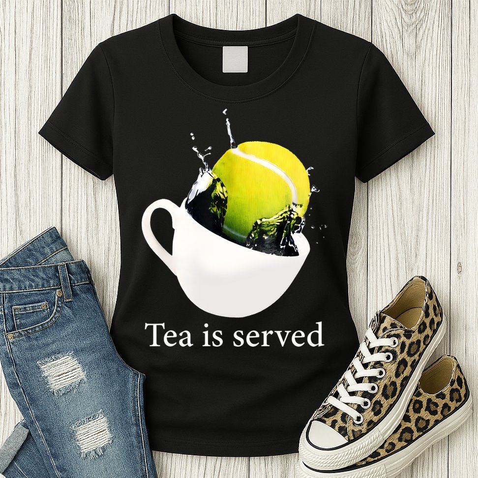 Tennis Tea Is Served Womens T-Shirt