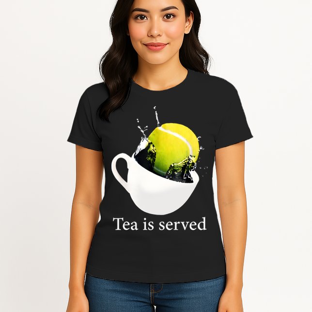 Tennis Tea Is Served Womens T-Shirt