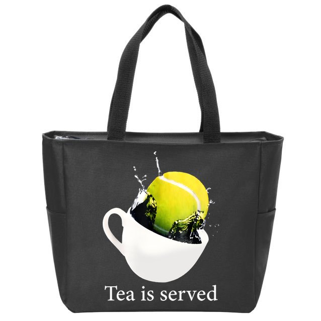 Tennis Tea Is Served Zip Tote Bag