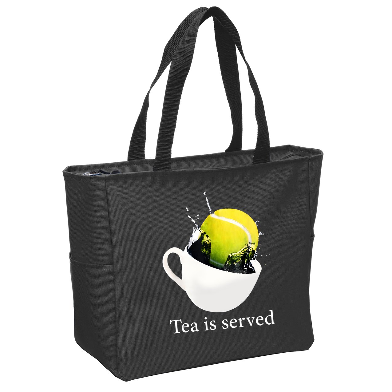 Tennis Tea Is Served Zip Tote Bag