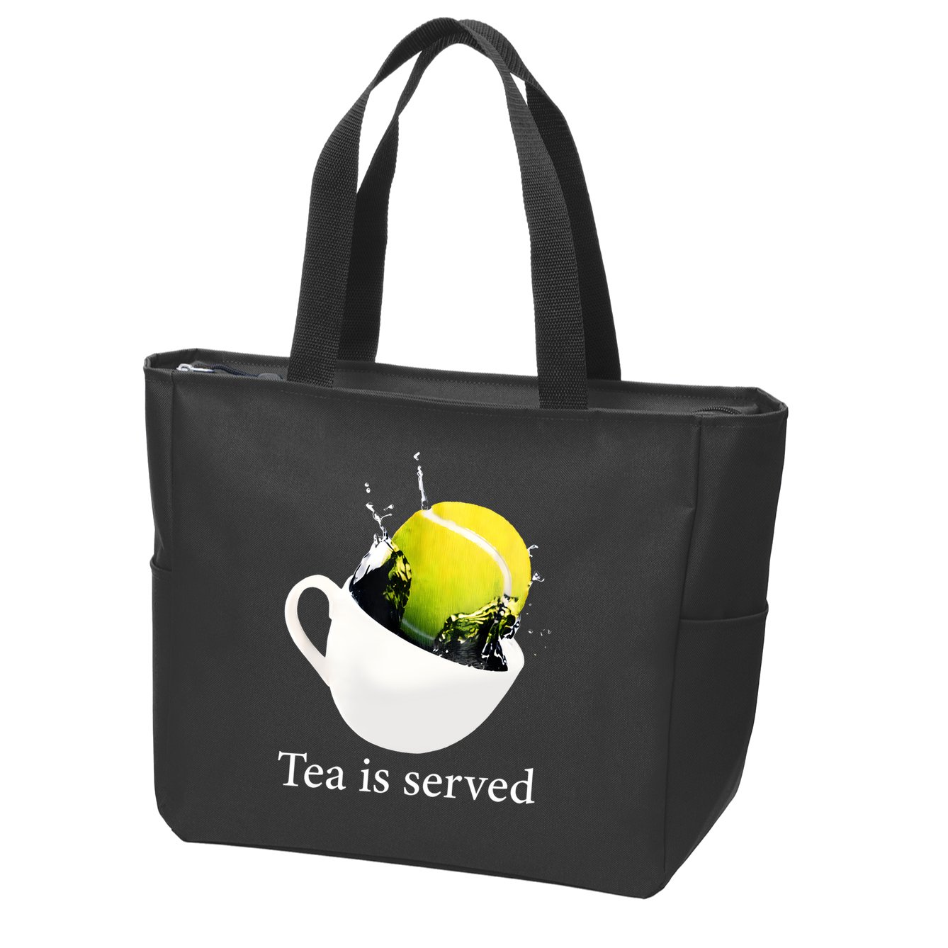 Tennis Tea Is Served Zip Tote Bag
