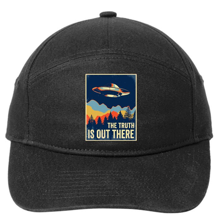 The Truth Is Out There Area 51 Alien Ufo 7-Panel Snapback Hat