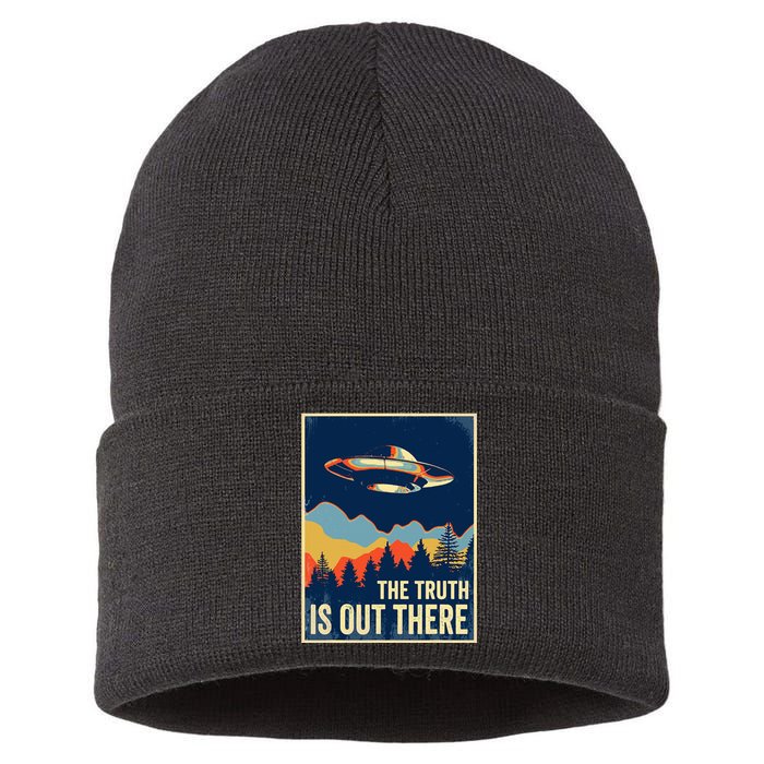 The Truth Is Out There Area 51 Alien Ufo Sustainable Knit Beanie