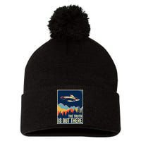 The Truth Is Out There Area 51 Alien Ufo Pom Pom 12in Knit Beanie