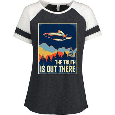 The Truth Is Out There Area 51 Alien Ufo Enza Ladies Jersey Colorblock Tee