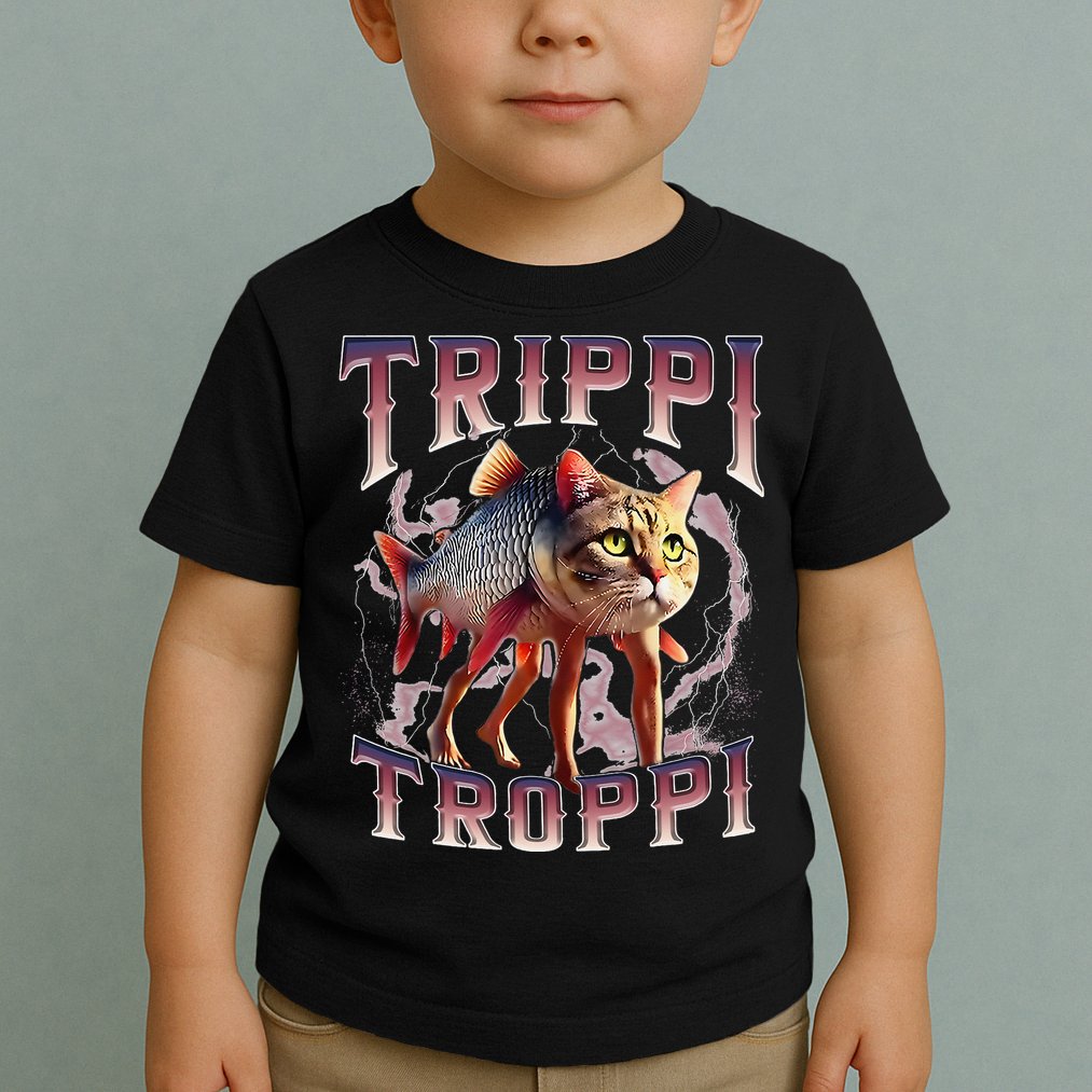 Trippi Troppi - Italian Brainrot Meme Cat Gift Toddler T-Shirt