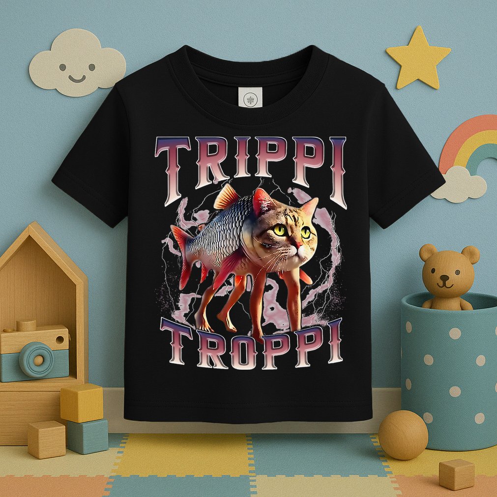 Trippi Troppi - Italian Brainrot Meme Cat Gift Toddler T-Shirt