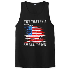 Try That In My Town Western American Flag Country Music PosiCharge Competitor Tank