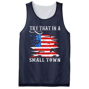 Try That In My Town Western American Flag Country Music Mesh Reversible Basketball Jersey Tank