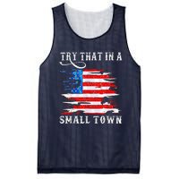 Try That In My Town Western American Flag Country Music Mesh Reversible Basketball Jersey Tank