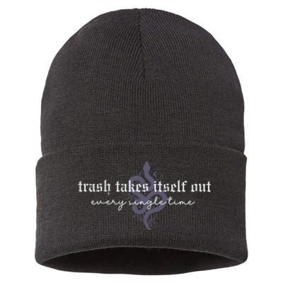 Trash Takes Itself Out Every Single Time Sustainable Knit Beanie