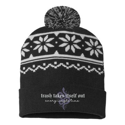 Trash Takes Itself Out Every Single Time USA-Made Snowflake Beanie