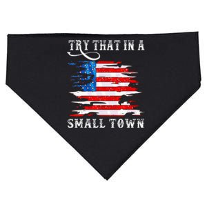 Try That In A Small Country Western Town Country Music Lover USA-Made Doggie Bandana