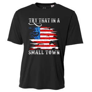 Try That In A Small Country Western Town Country Music Lover Cooling Performance Crew T-Shirt