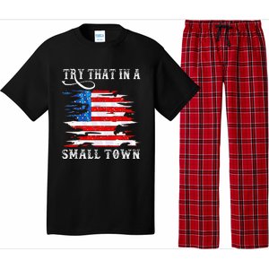 Try That In A Small Country Western Town Country Music Lover Pajama Set