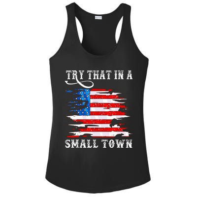 Try That In A Small Country Western Town Country Music Lover Ladies PosiCharge Competitor Racerback Tank
