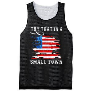 Try That In A Small Country Western Town Country Music Lover Mesh Reversible Basketball Jersey Tank