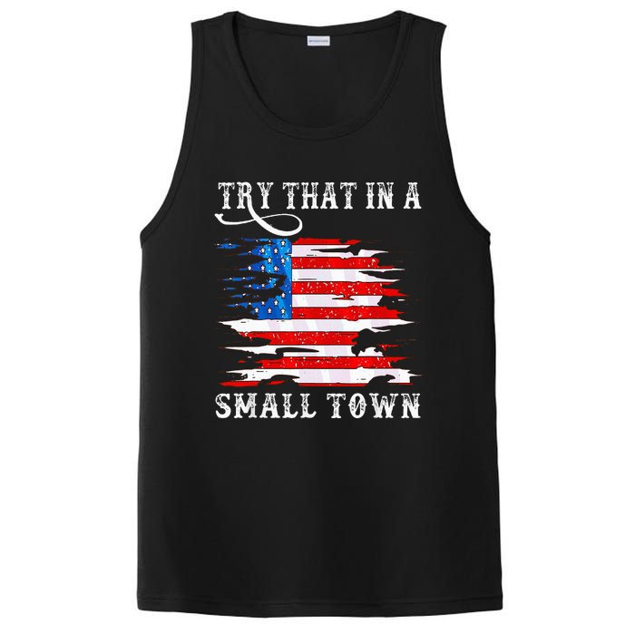 Try That In A Small Country Western Town Country Music Lover PosiCharge Competitor Tank