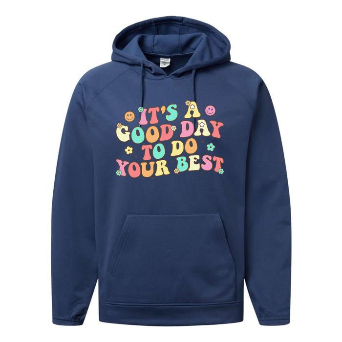 Teacher Testing ItS A Good Day To Do Best Groovy Performance Fleece Hoodie